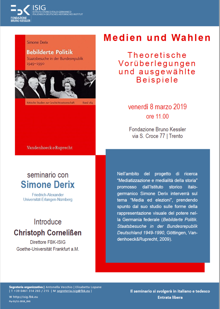 Seminar mit Simone Derix am Italienisch-Deutschen Historischen Institut in Trento
