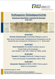 Zum Artikel "Einladung zum Vortrag von Dominic Sachsenmaier (Göttingen)"