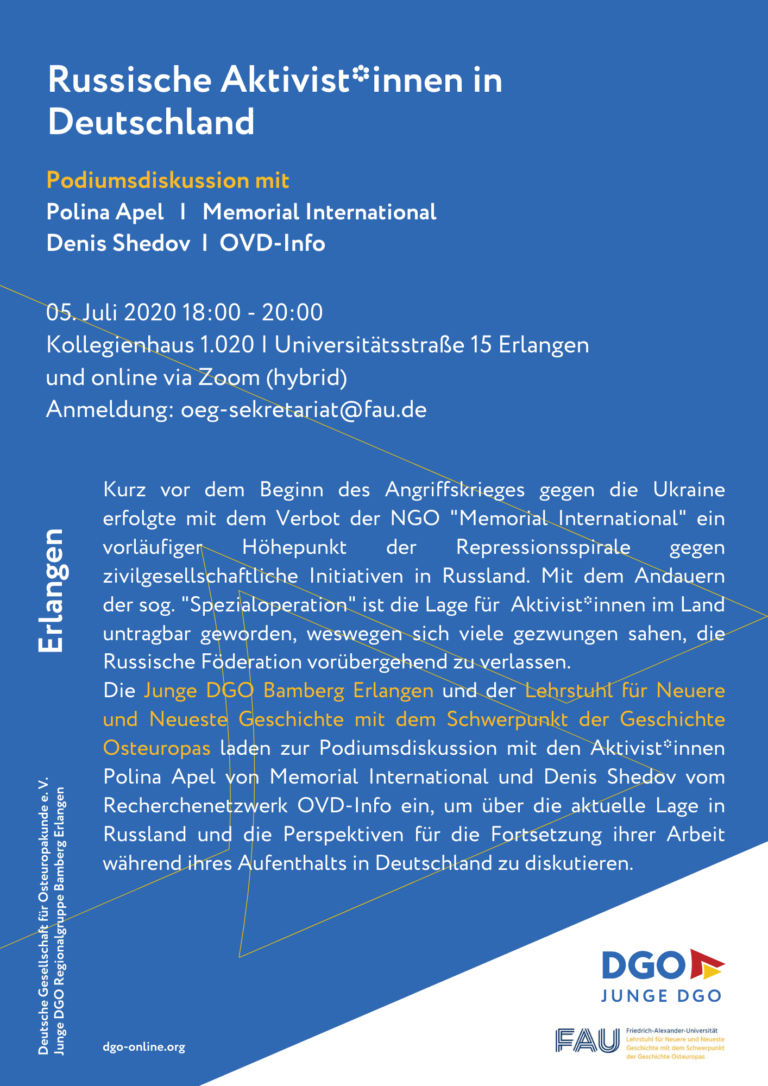 Podiumsdiskussion: Russische Aktivist*innen in Deutschland