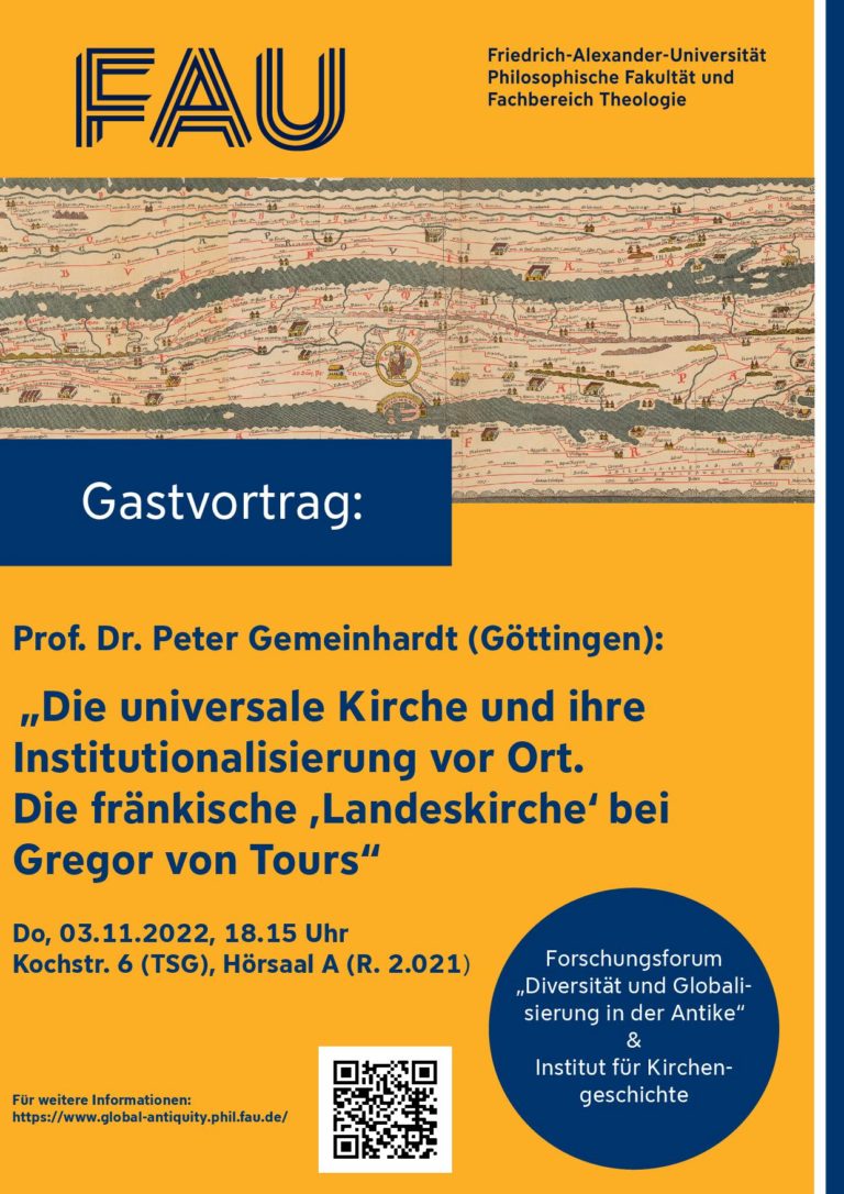 Einladung zum Gastvortrag von Prof. Dr. Peter Gemeinhardt