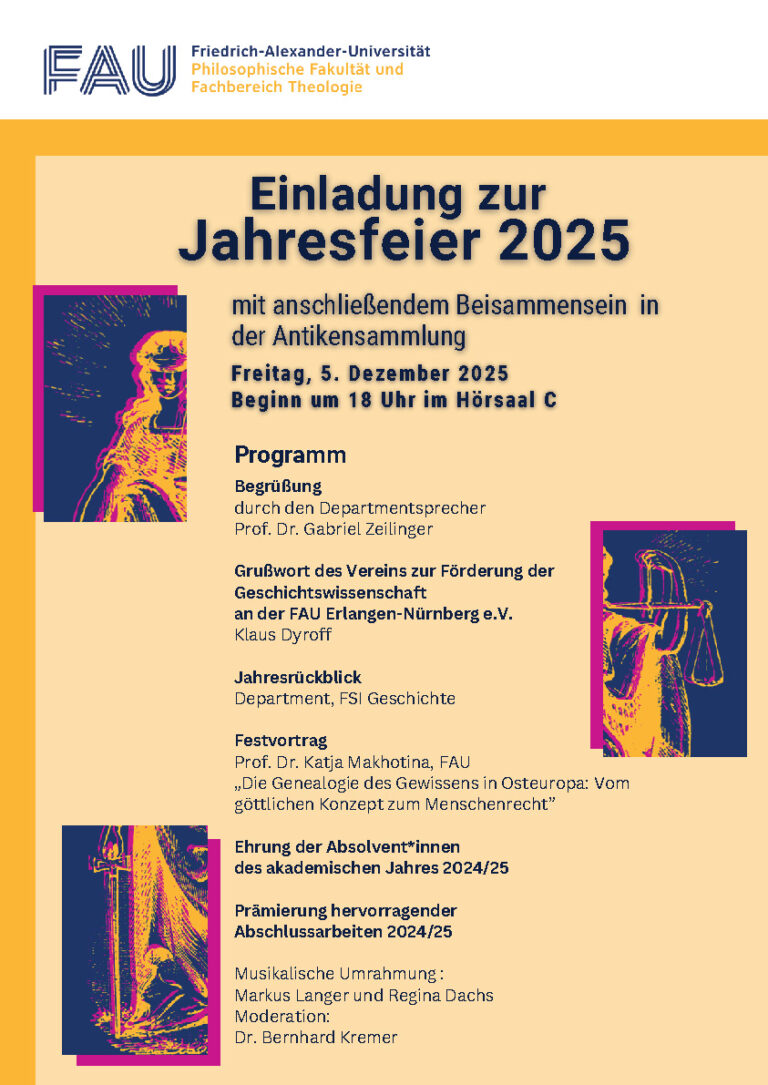 Jahresfeier des Departments Geschichte am 05. Dezember 2025